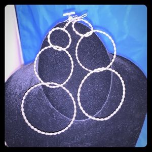 Triple hoop earrings